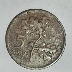 TÜRKİYE  1961     5    KURUŞ