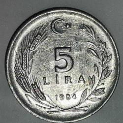 TÜRKİYE  1984    5  LİRA