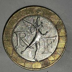 FRANSA 1991   10 FRANK