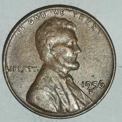 AMERİKA 1956 D  1 CENT  BUĞDAY CENTİ