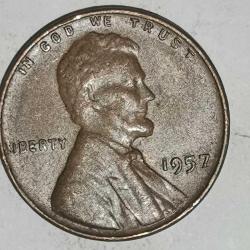 AMERİKA 1957    1 CENT  BUĞDAY CENTİ