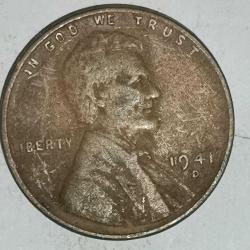 AMERİKA 1941 D    1 CENT  BUĞDAY CENTİ