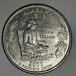 AMERİKA  2003 P   25 CENT  HATIRA 50 Eyalet Çeyreklikleri - Alabama