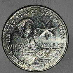 AMERİKA  2022 D    25 CENT  HATIRA Amerikan Kadınları - Wilma Mankiller