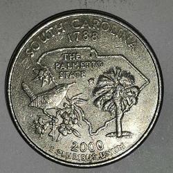 AMERİKA  2000 P    25 CENT   HATIRA  50 Eyalet Çeyreklikleri - Güney Karolina