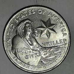 AMERİKA  2022 P    25 CENT   HATIRA  Amerikan Kadınları - Wilma Mankiller