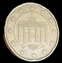 Almanya 2002 J. 20 Euro Cent