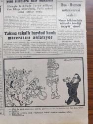 Cumhuriyet Gazetesi - 2 Eylül 1944 - canı yanan kuş ve yarınki dünya yazan Nadir Nadi Başmakale - müttefikler dün belçika'ya girdiler - Sedan Verdun Dieppe Düştü - fransa'daki harekatı gösterir kroki - İstanbul ilköğretim seferberliğine başladı - Maarif vekili Hasan Ali Yücel Eminönü halkevinde dünkü nutkunu söylerken fotoğraf - Hududumuza sığınan Alman Kuvvetleri 9 subay ile 200 er gözaltı edildiler - Rus Rumen müzakeresi başladı - Goebbels'in Harp vaziyetine ve yeni silahlara dair makalesi - takma sakallı haydut kanlı macerasını anlatıyor - Bulgar kabinesi Dün istifa etti - Kızılordu dün Bulgar hududuna vardı - İtalya'da gotik hattı yarıldı -  Cemal Nadir Karikatür - Müzeyyen Senar Işıl Cağaloğlu Çiftesaraylar bahçesinde - memleket dışı hava seferleri yapılacak - Taksim belediye Gazinosu'nu Kazanovanın Maceraları - Gayret Dayılar yazan Burhan Felek - Ankara Radyosu ve İzmir fuarı - bükreş'i geçen Kızılordu Tuna'ya vardı - kemani Nubar Kanuni Ahmet Piyanist Şefik Maksim salonları