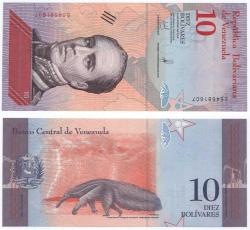 Venezuela 2018 Yılı 10 Bolivar ÇİL