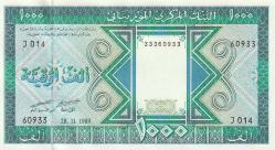 Moritanya 1000 Ouguiya 1989 emisyon