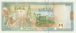 Suriye 500 ve 1000 Pound, 1997 ve 1998 basımlı Hafız Esad resimli