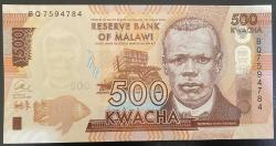 MALAWİ 500  KWACHA  ÇİL 2017 KAĞIT PARA