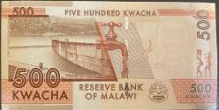 MALAWİ 500  KWACHA  ÇİL 2017 KAĞIT PARA