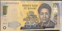 MALAWİ 200  KWACHA  ÇİL 2022  KAĞIT PARA