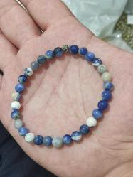 Sodalit Taşı 6 mm Küre Kesim Bileklik - 1 Adet