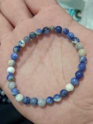 Sodalit Taşı 6 mm Küre Kesim Bileklik - 1 Adet