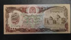 1991 YILI AFGANİSTAN 1000 AFGANİ  HİÇ KULLANILMAMIŞ