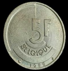 Belçika 1986 5 Frank