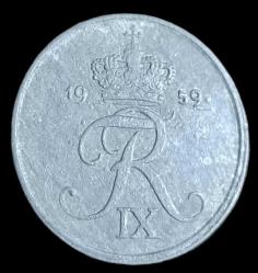 Danimarka 1959 1 Öre çinko