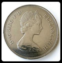 1981 - 25 Yeni Pens (25 New Pence) İNGİLTERE Kraliyet Düğünü Hatırası “ Prens Charles ve Lady Diana Düğünü) Hatıra Parası KM# 925 (YBMH81)