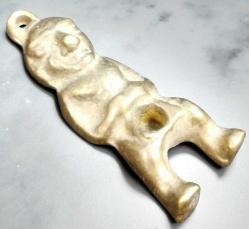 Minyatür Peru Beraket Figürü. (Bronz-Prinç Döküm) Koleksiyonluk Figüratif Obje.