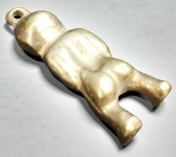 Minyatür Peru Beraket Figürü. (Bronz-Prinç Döküm) Koleksiyonluk Figüratif Obje.