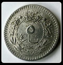 1327/6 - 5 Para Sultan Mehmet Reşat (OSM5P)