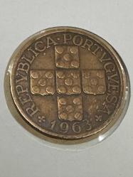 Portekiz 20 Centavos 1963. Bayraklı Kapamasında.