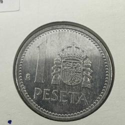 İspanya 1 Peseta 1988. Bayraklı Kapamasında.