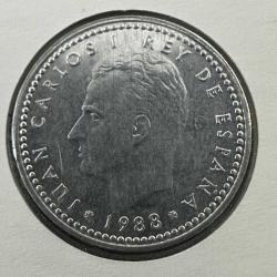İspanya 1 Peseta 1988. Bayraklı Kapamasında.