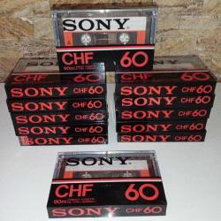 Sony CHF 60 Boş Teyp Kaseti, Ambalajında Sıfır. ADET FİYATIDIR. stok 12 adet