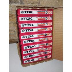 TDK D 60 D60 Boş Teyp Kaseti, Ambalajında Sıfır. ADET FİYATIDIR. stok 10 adet.
