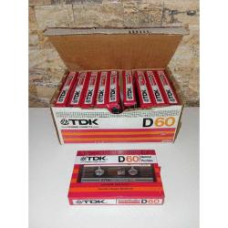 TDK D 60 D60 Boş Teyp Kaseti, Ambalajında Sıfır. ADET FİYATIDIR. stok 10 adet.