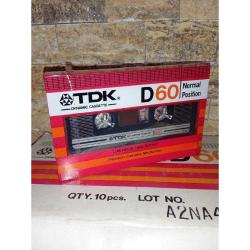 TDK D 60 D60 Boş Teyp Kaseti, Ambalajında Sıfır. ADET FİYATIDIR. stok 10 adet.