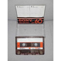 Sony CHF 60 Boş Teyp Kaseti. Yazısız. Hiç kullanılmadı. Sadece jelatini yok