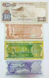 6. Emisyon 5-10-20-100 Lira 4 Adet..