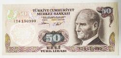 6.Emisyon 1.Tertip 50 Lira Seri I74 150 999