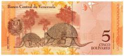 Venezuela 2008 Yılı 5 Bolivar  Çil