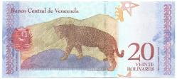 Venezuela 2018 Yılı 20 Bolivar  Çil