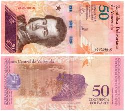 Venezuela 2018 Yılı 50 Bolivar  Çil