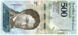 Venezuela 2017 Yılı 500 Bolivar  Çil