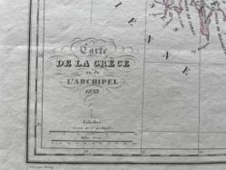 Yunanistan Haritası- Carte de la Grèce et de l’Archipel – 1833