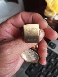 Seiko 5 otomatik 7S26-0490 R 2 Altın kadran altt kaplama 35 mm kasa 21  Jewels erkek kol saati