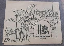 1985 BODRUM'DA HAN RESTORANDA MUHABBET SOFRASI RENKLİ FOTOĞRAF KONDİSYON YÜKSEK KOLEKSİYONLUK