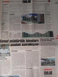 Milliyet GAZETESİ -19 temmuz 2008-Enver Yücel - Doğan Grubu - Üngün Yıldırım - Tülin İleri - Erol Özmandıracı - Halit Ürün - Burhan Gökay - Selim Yücel - Yusuf Şahin - Murat Akdoğan - Melih Araz - Sıtkı Arıkan - Ercüment Eryılmaz - Fikret İkiz - Erdinç Balaban - Yusuf Ersoy - Orhan Ayhan - Turgut Hakkı Polat - Hasan Kaya - Sefa Yüce - Konut sektörü ’alıcı piyasası’na döndü - Emlak ofislerine büyük fırsat - Konut kredileri 36.49 milyar YTL’ye ulaştı - Genel müdürlük binaları ondan soruluyor - Çorlu’nun antik kentinde yaşam 2009’da başlayacak - 1 haftada hükümetin evi yapıyor - Artemisia Evleri’nde yaşam başladı - AVM’ler konsept kurbanı - Bosphorus City’de trafiksiz boğaz keyfi - Canan Residence’ın örnek dairesi hazır - Pendik Park Outlet Center ağustosta açılıyor