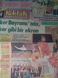 Kelebek GAZETESİ-12 temmuz 1983-Necla Nazır-Mahmut Cevher-Yaşar Güner-Müjip Arman-Hulusi Kentmen-Veysel Fidan-Orhan Gencebay-Emel Sayın-Süheyl Eğriboz-Şevket Altuğ-Tevhit Bilge-Nuri Tuğrul-Yavuz Karakaş-Nükhet Duru-Metin Serezli-Kenan Kalav-Lale Belkıs-Fecri Tüzer-Gönül Turgut-Ahmet Özhan-Güzin Özyağcılar-Tanju Okan-Yeşim-Koço-Ayşe Tunalı-Hüseyin Sayar-Emel Sayın-Gönül Turgut-Cevdet Çağla-Müzeyyen Senar-Zeki Müren-Ayşe Tunalı-Selçuk Ural-Nükhet Duru-Perihan Altındağ Sözeri-Gönül Turgut-Gönül Akkor-Sevim Tuna-Seyyal Taner-Süheyl Eğriboz-Suna Keskin-Gazanfer Özcan-Kerime Nadir-Ece Aksoy-Sami Güçlü-Ertunç Şenkay  Hıçkırık-Oyuncakçı Dede-Kara Sevda-Ne oldu bize-Şeker Bayramı’nda şeker gibi bir ekran-İşte bayram ekranı-Ekranı şenlik yapan toplar-Bayram kahkahaları Gazanfer Özcan’dan-Ve bayram dansçıları - İdil Koleksiyon