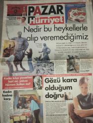 HÜRRİYET GAZETESI DOĞUM GÜNÜ GAZETESİ  -15 Şubat 2004-Hanzade Doğan-Aydın Doğan-John Holmes-Semih Saygıner-Uğur Cebeci-Murat Öztüzün-Vagn Soerensen-Özdemir İnce-Şentürk-Haldun Taner-Çetin Altan-Selim İleri-Meral Tamer-Ayşe Arman-Sedef Kabaş-Sevil Atasoy-Duygu Asena-Sibel Eraslan-Pınar Kür-İnci Aral  Hanzade Doğan gözü kara olduğum doğru-Pornonun 34.29 santimlik megastarı John Holmes-Aydın Doğan ne LSE takıyor ne de Columbia Üniversitesi maalesef-Dünyada yılın en iyisi Türkiye’de yalnız şövalye Semih Saygıner-Embraer süper ligde-Şiiri destekleyen ticaret ve sanayi odası-Huri mi Hürrem Sultan mı-Kadın yazar kadın yazara benzemez