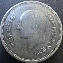 1 Lira 1937. Gümüş Ata Lira.