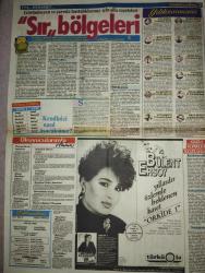 SAKLAMBAÇ GAZTESI DOĞUM GÜNÜ GAZETESİ  -19 Ekim 1986-Nazan Şoray-Ahu Tuğba-Bahar Öztan-Cihan Ünal-Vahdet Vural-Hülya Saydam-Mevlüt Aydın-Emel Yıldız-Gülay Alçı-Azize Aydın-Zeki Müren-Valentine-Bülent Ersoy-Seniha Ayyıldız-Semih Orbay-Nazan Balcan-Savaş Ay-Mesut Yavuz-Hülya Saylan  Nazan Şoray’ın sırdaş hesabında 1 milyar var-Ahu’yu ne çarptı?-Kurtlar Sofrasında-Ama anasının gözü-Bahar Öztan “Değirmenin suyu”nu açıkladı-Cin çarpmasıyla dondu-Cihan Ünal TRT’ye “Bu para az” dedi-Para için değil aşk için yaşıyor-Hülya’yı nasıl artist yaptılar?-Sen neymişsin be Vahdet?-Nazan Şoray 1 milyar lirayı nasıl kazandı?-İngilizce ve Almanca Gök-Dil’de öğrenilir-Bir cilet parası film çeviriyoruz-”Sır” bölgeleri-Kendinizi nasıl şifalarsınız?-Yıldıznameniz-Gizli ilimler sözlüğü-Benim değirmenin suyu hiç kesilmez-Artık holdingleşeceğim-Erkek erkeğe-Hergün yeni bir gün-Hergün yeni bir şans-Günaydın’ı izleyin kazanın-Sofranıza renk yemeğinize zevk
