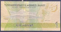 TÜRKMENİSTAN 1 MANAT  ÇİL 2017 HATIRA KAĞIT PARA.RESİMDEKİ ÜRÜN